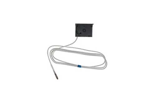 Brötje Thermometer mit einem Sensor-Kabel, das einen Temperaturfühler aufweist, verbunden mit einem schwarzen Gehäuse und weißem Kabel.
