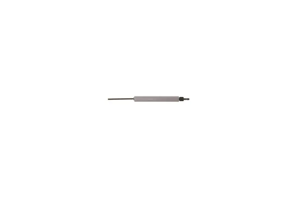 Ionisationselektrode von Brötje mit schlanker Form und einem Anschluss am Ende. Das Produkt ist in einem neutralen Farbton gehalten und hat einen langen, dünnen Stift.
