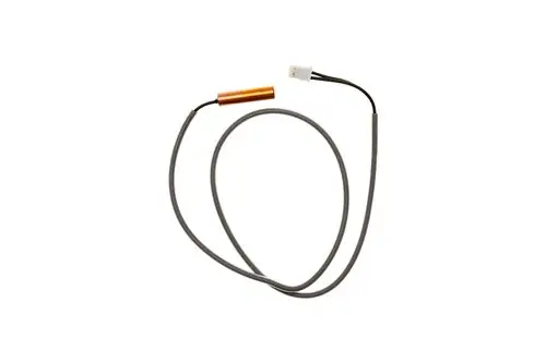 Temperatursensor von Brötje mit Kabel und Steckverbindung. Der Sensor hat einen zylindrischen Körper und wird in Heizungsanlagen eingesetzt.