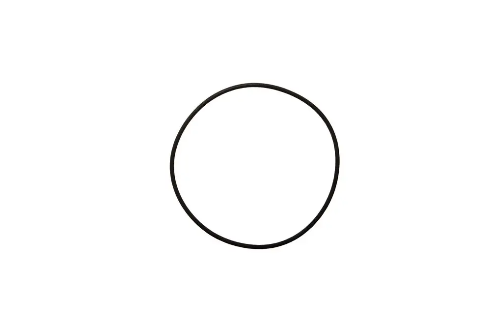 Schwarzes Dichtungsring, rund und elastisch, auf hellem Hintergrund. Möglicherweise für Brötje Heizungsanlagen verwendet.