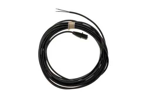 Schwarzes Kabel mit Stecker und zwei freiliegenden Adern. Das Produkt ist von Brötje und könnte in Heizungs- oder Steuerungssystemen verwendet werden.