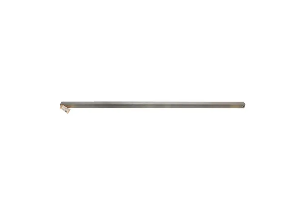 Langer, flacher, metallischer Stützwinkel von Brötje, mit einem Ende zur Befestigung und dem anderen Ende gerade.