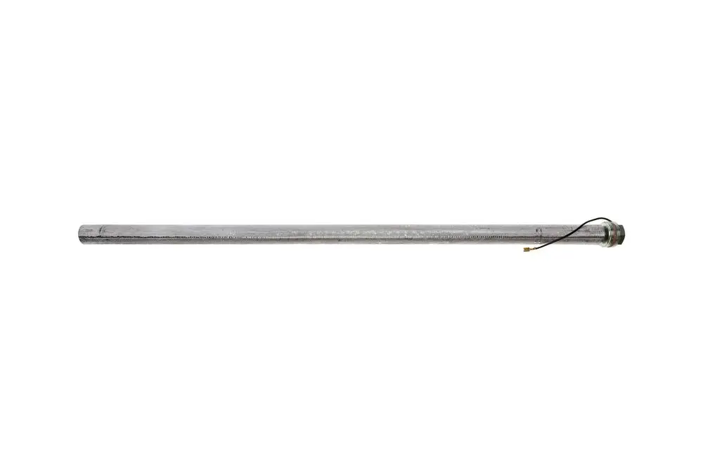Brötje Magnesiumanode, lange zylindrische Form aus Metall mit Anschlussleitung, die zur Korrosionsschutz in Heizsystemen verwendet wird.