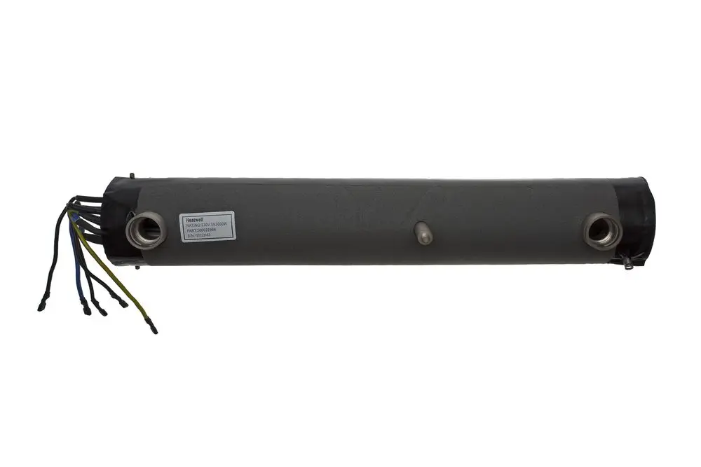 Brötje Hydraulische Weiche in länglicher Form mit mehreren Anschlussleitungen und isolierter Außenfläche, geeignet für den Einsatz in Heizsystemen.
