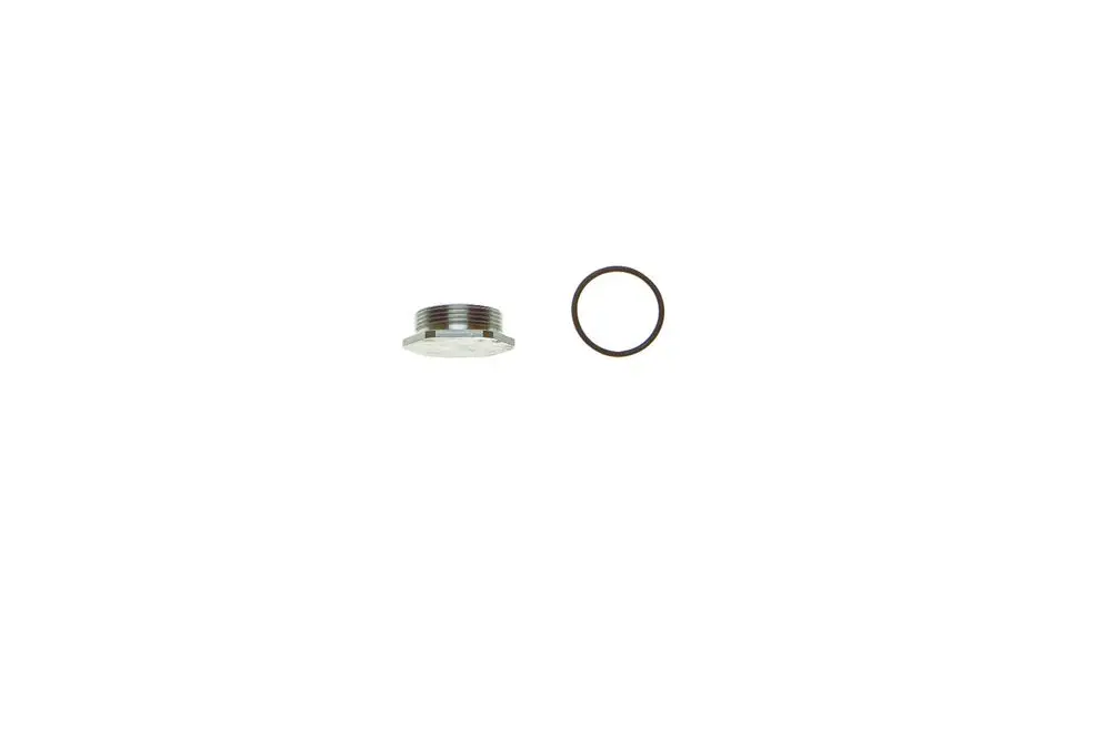 Brötje Stopfen mit O-Ring, bestehend aus einem metallischen Stopfen und einem dichten O-Ring, auf weißem Hintergrund.