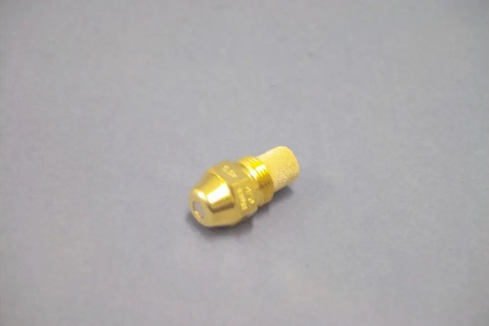Goldfarbene Düse mit konischer Form und feiner Maschenstruktur zur Verwendung in Heizsystemen, möglicherweise von Brötje.