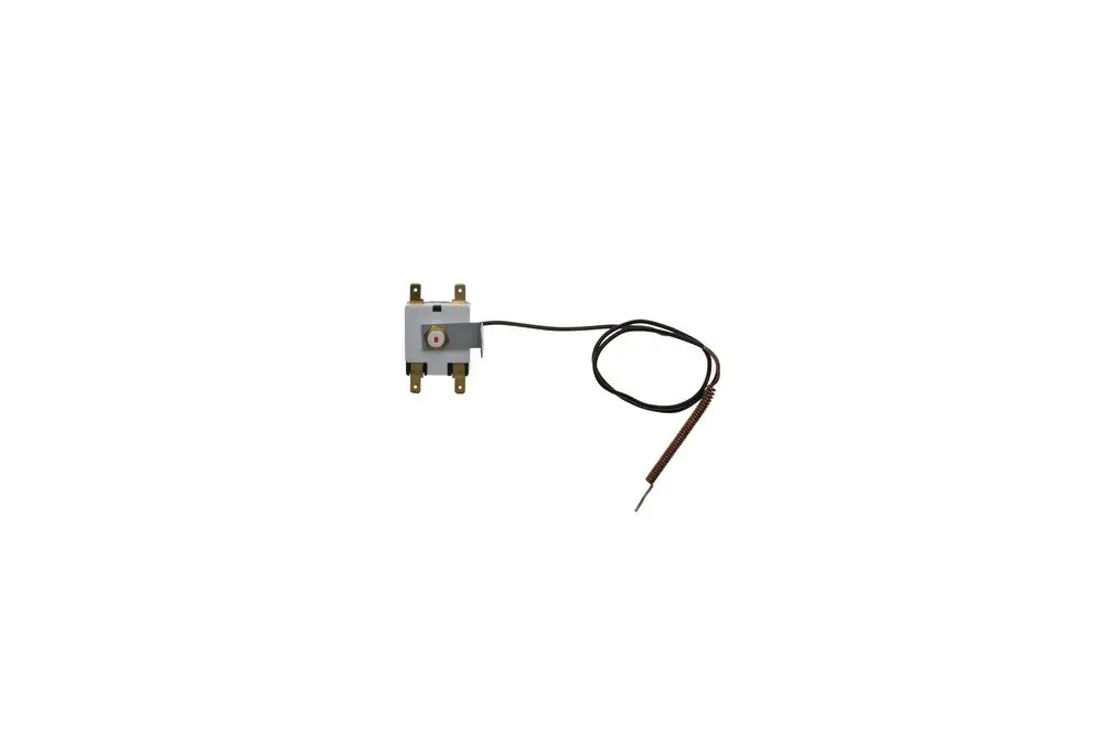 Thermostat von Brötje mit zwei Anschlussklemmen und einem integrierten Sensor, verbunden mit einem Kabel.