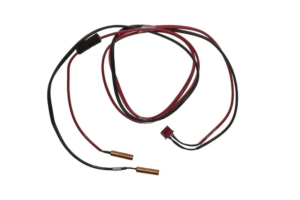 Kabel mit zwei Kontakten in Kupfer, inklusive Steckverbindung und verschiedenen Aderfarben, geeignet für Brötje Heizsysteme.