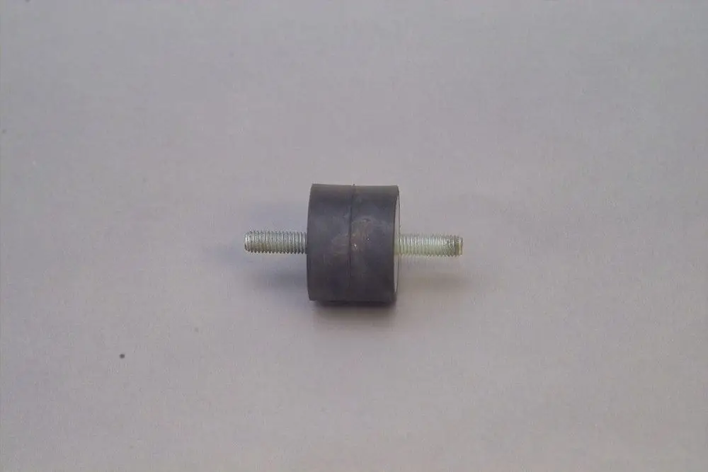 Schwingungsdämpfer aus Gummi mit zwei Gewindestangen, hergestellt von Brötje. Das Produkt dient zur Reduzierung von Vibrationen in verschiedenen Anwendungen.