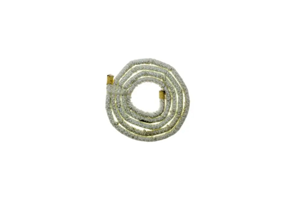 Brötje Dichtschnur in spiralförmiger Wickelung, hergestellt aus einem flexiblen Material mit goldfarbenen Enden.