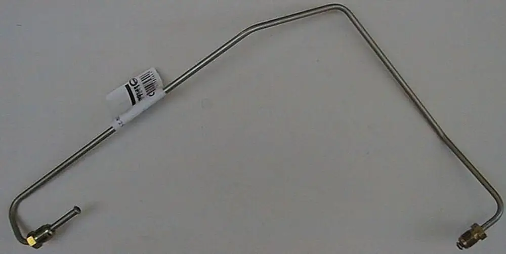 Edelstahl-Druckrohr mit zwei Anschlussenden, für Anwendungen in Heizsystemen, hergestellt von Brötje.