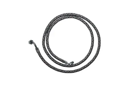 Ölschlauch in geflochtener Ausführung mit Metallanschlüssen, geeignet für Anwendungen im Heizungsbereich, eventuell passend für Brötje Produkte.