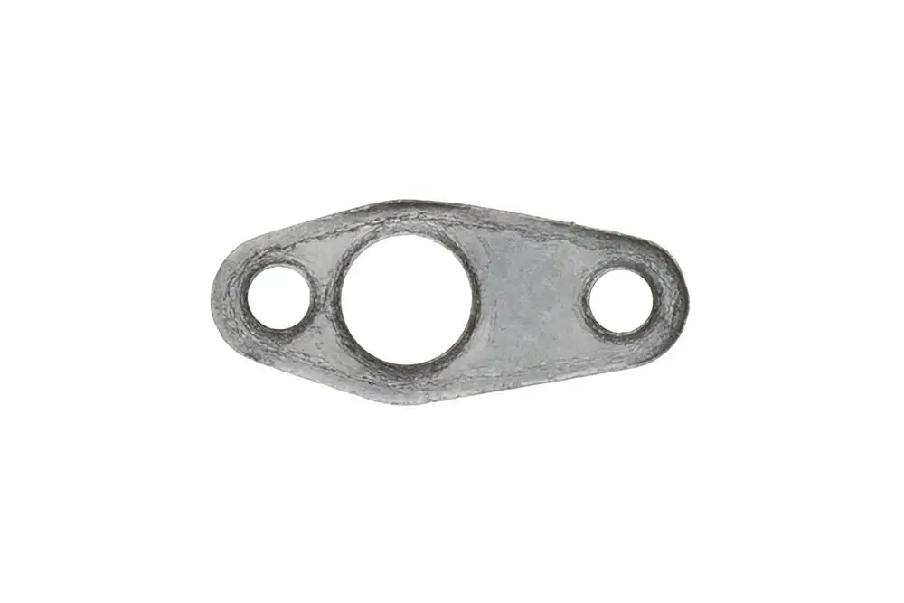 Metallisches Bauteil mit zwei Löchern, möglicherweise eine Dichtung oder Halterung, hergestellt von Brötje.