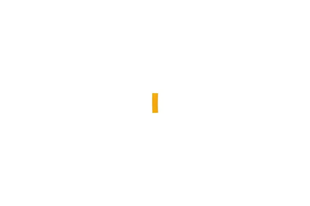 Gelbe Silikondichtung auf weißem Hintergrund, vermutlich aus der Produktlinie von Brötje. Die Dichtung hat eine lange, schmale Form.