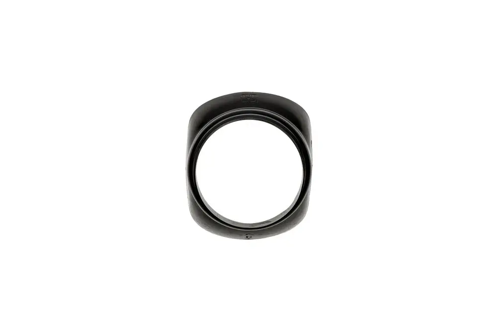 Schwarze Gleitschale von Brötje, mit ringförmigem Innenmaß und geradem Rand. Die Oberfläche ist glatt und gleichmäßig.