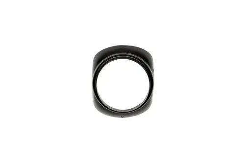 Schwarze Gleitschale von Brötje, mit ringförmigem Innenmaß und geradem Rand. Die Oberfläche ist glatt und gleichmäßig.