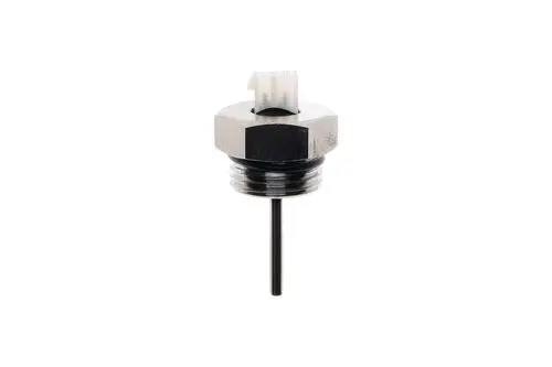 Brötje Sensor mit metallischem Gehäuse und Kabel, geeignet zur Montage für die Trinkwassererfassung. Das Produkt zeigt eine schwarze, längliche Spindel mit einem Anschluss.