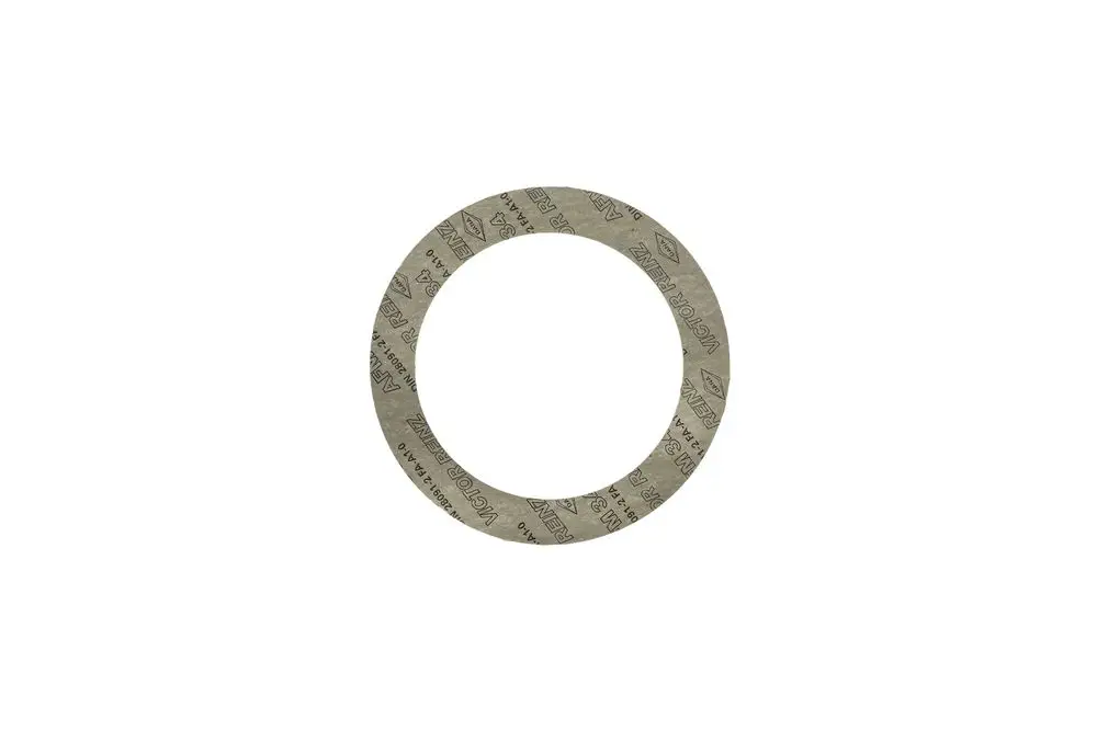 Dichtung in Form eines Rings mit markiertem Aufdruck, verwendet in Verbindung mit Brötje-Anschlussflanschen.