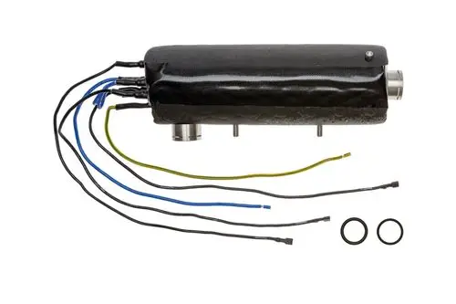 Brötje Hydraulische Weiche mit Elektroeinheit, längliches Gehäuse, mehrere Anschlusskabel in verschiedenen Farben, inklusive Dichtungsringen.