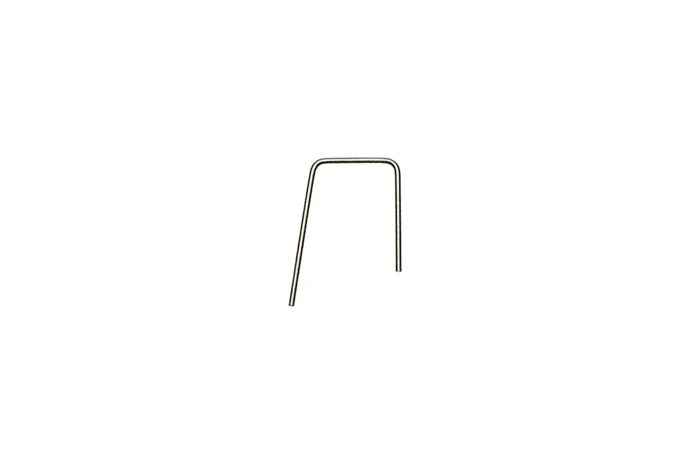 Klammer von Brötje in U-Form, aus Metall, mit geschwungenem Design und zwei vertikalen Stiften, die für verschiedene Anwendungen verwendet werden können.