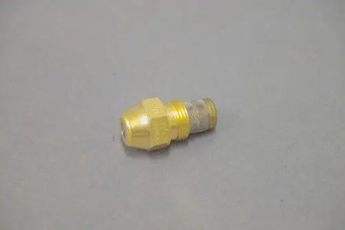 Goldfarbener Messing-Düsenkörper von Brötje, mit konischer Form und Gewinde für eine Verbindung in Heizungsanlagen.