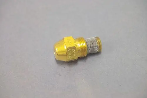 Brötje Düse aus Messing mit konischem Kopf und Gewinde, geeignet zur Verwendung in Heizungsanlagen oder ähnlichen Anwendungen.