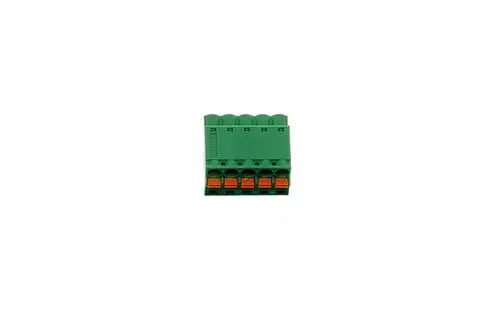 Brötje Buchsenstecker in grün, mit mehreren Anschlüssen zur elektrischen Verbindung. Kompakt und für Standardanwendungen in der Elektrotechnik geeignet.