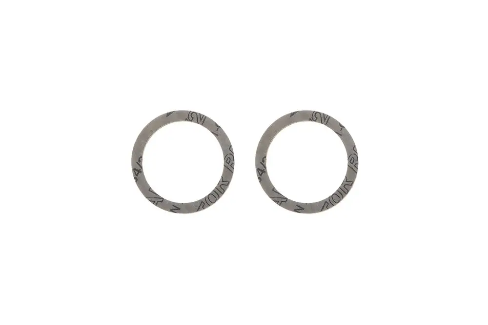 Zwei flache Dichtungsringe von Brötje, aus Metall, mit beschrifteter Kante, für Anwendungen in Heizungs- oder Sanitäranlagen.