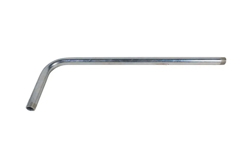 Metallisches Anschlussrohr mit einem gebogenen Ende, geeignet für Heizungsanlagen. Das Produkt stammt von der Marke Brötje.