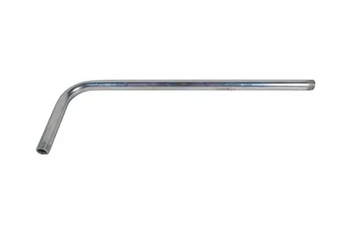 Metallisches Anschlussrohr mit einem gebogenen Ende, geeignet für Heizungsanlagen. Das Produkt stammt von der Marke Brötje.