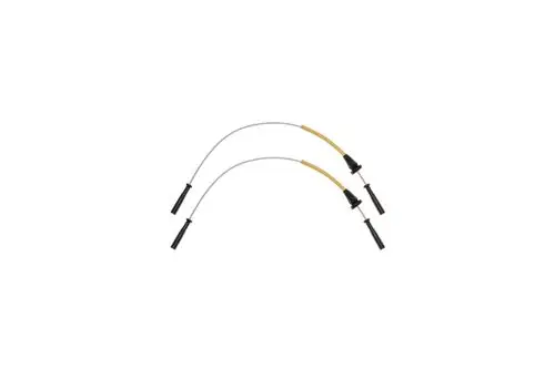 Brötje Zündleitungen in gebogener Form mit schwarzen Griffen, zur Verwendung in Heizungsanlagen. Zwei Stück im Set.