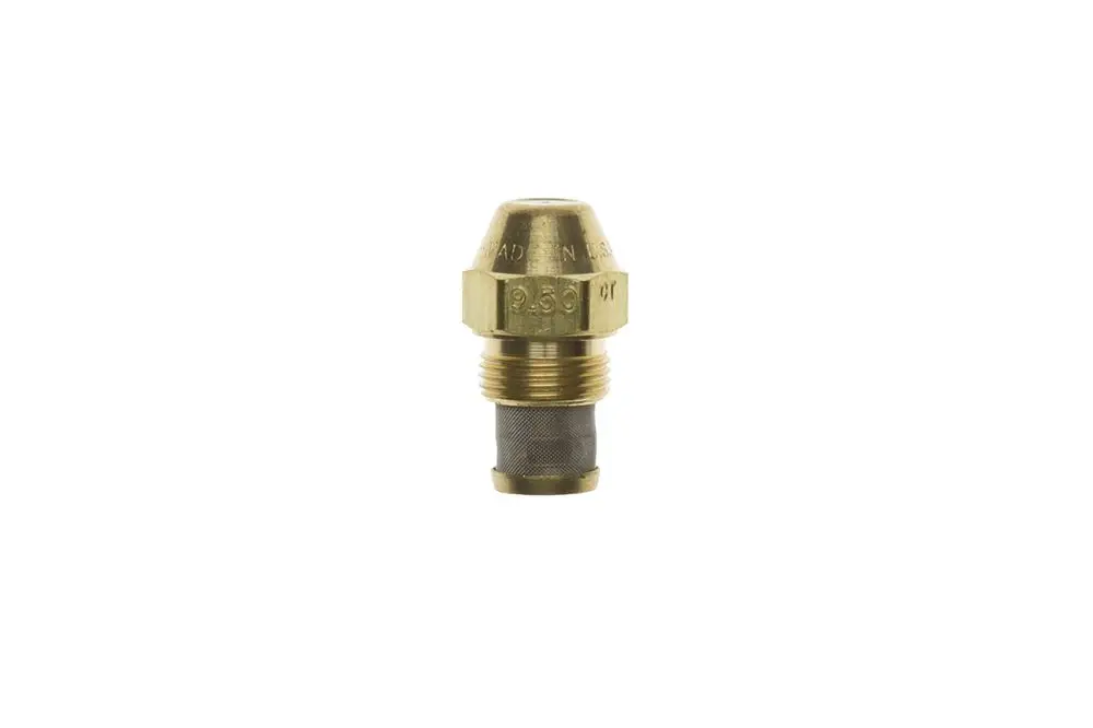 Brass nozzle with a hexagonal top and threaded base, typically used in heating systems. The product is associated with the Brötje brand.