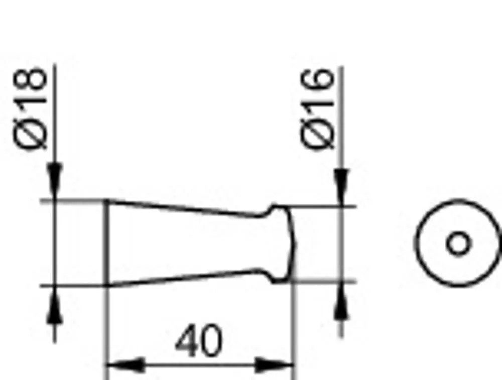 Handtuchhaken mit konischer Form und verschiedenen Durchmessern, verchromt. Lineare Designlinie von Keuco, geeignet für die Wandmontage im Badezimmer.