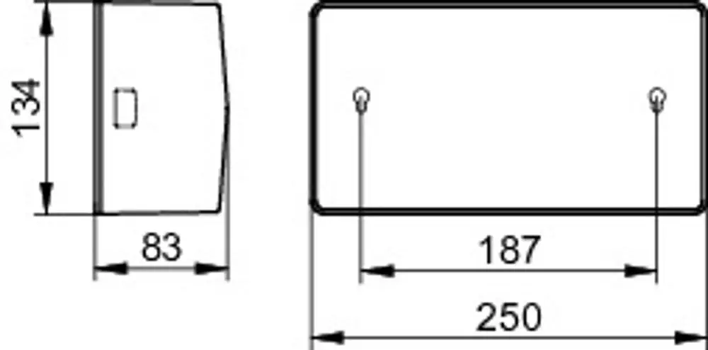 Verchromte Kleenexbox von Keuco, rechteckige Form mit zwei seitlichen Aufhängungen, in neutralem Design, geeignet für Wandmontage.