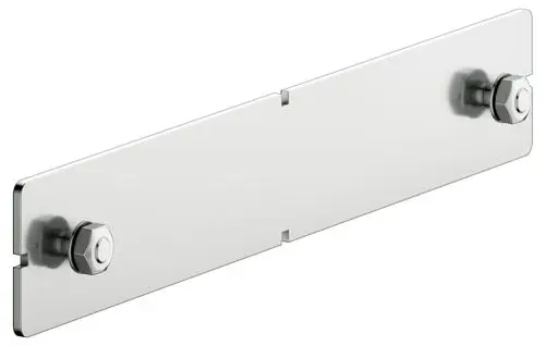 Klares Montageelement von Keuco mit zwei Befestigungsbolzen. Eignet sich zur Installation oder Sicherung von Zubehörteilen.