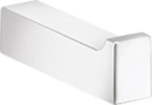 Ein weißer Wandhaken von Keuco, mit einem schlichten, funktionalen Design, geeignet zum Aufhängen von Bademänteln oder Handtüchern.