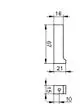 Keuco-Bademantelhaken mit klaren geometrischen Formen und verschiedenen Maßen, montierbar an der Wand, verchromte Oberfläche.