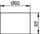 Keuco Edition 400 Stülpbecher aus mattiertem Echtkristallglas, zylindrische Form mit Durchmesser von 92 mm und Höhe von 65 mm.