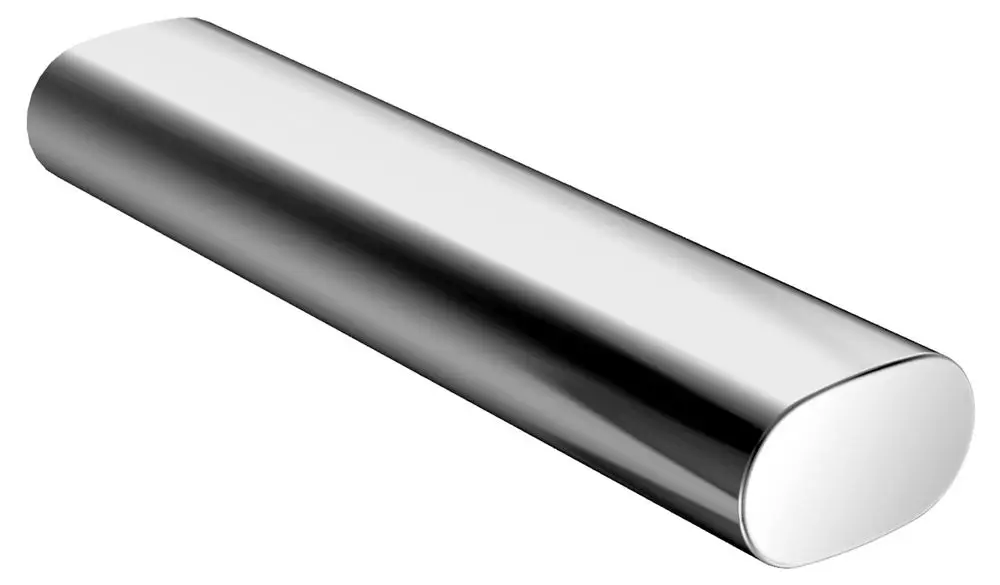 Glänzender, zylindrischer Halter aus Metall mit abgerundeten Enden. Das Produkt gehört zur Marke Keuco und könnte in der Badezimmerausstattung verwendet werden.