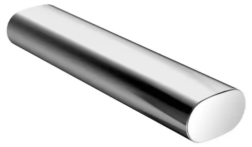 Glänzender, zylindrischer Halter aus Metall mit abgerundeten Enden. Das Produkt gehört zur Marke Keuco und könnte in der Badezimmerausstattung verwendet werden.