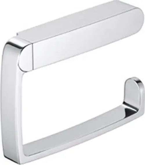 Verchromter Papierhalter von Keuco in offener Form, mit klaren Linien und minimalistischer Gestaltung. Ideal für Badezimmer und WC.