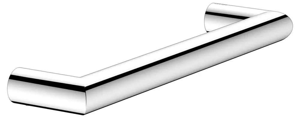 Verchromter Haltegriff von Keuco mit einem einfachen, geraden Design und abgerundeten Enden, geeignet für Badezimmer oder andere Sicherheitsanwendungen.