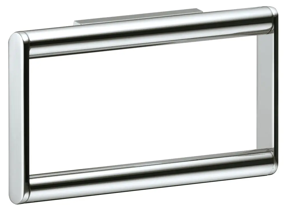 Verchromter Handtuchring von Keuco, mit geradlinigem Design, ohne sichtbare Befestigungen. Eignet sich zur Wandmontage in Badezimmern oder Waschräumen.