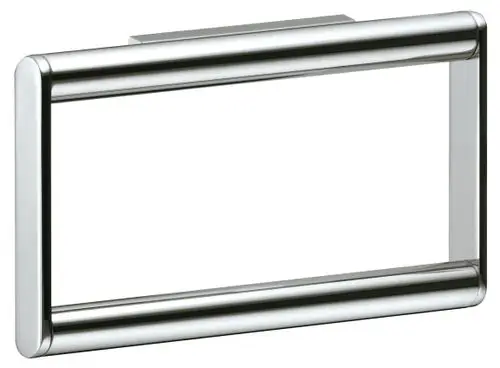 Verchromter Handtuchring von Keuco, mit geradlinigem Design, ohne sichtbare Befestigungen. Eignet sich zur Wandmontage in Badezimmern oder Waschräumen.