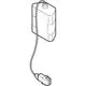 Lithium-Batteriesatz von Geberit mit Kabel, das an eine Anschlussdose führt. Das Bild zeigt die Form und den Anschluss des Akkus klar und einfach.