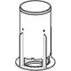 Bassin für Heberglocke in klarer, zylindrischer Form, montierbar auf AP-Spülkasten AP140 von Geberit, mit seitlichen Halterungen für stabile Installation.