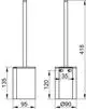 Zeichnung eines Kunststoff-Elements von Keuco, dargestellt in zwei Ansichten. Maße und Details sind klar erkennbar, Struktur betont Funktionalität.