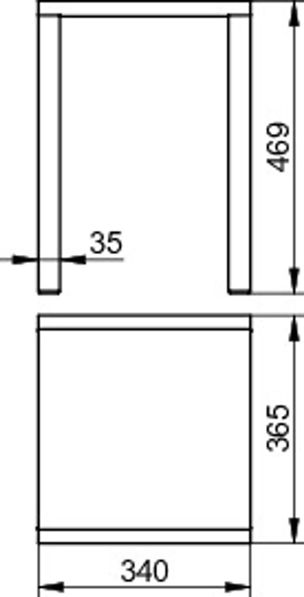 Keuco Bad-Hocker mit rechteckiger Sitzfläche und zwei vertikalen Beinen. Die Oberfläche ist verchromt, der Hocker hat ein schwarzgrau gestaltetes Untergestell.