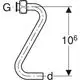 Verbindungsrohr von Geberit, in gebogener Form mit zwei Anschlüssen, dargestellt in technischer Zeichnung. Maße und Details sind nicht angegeben.