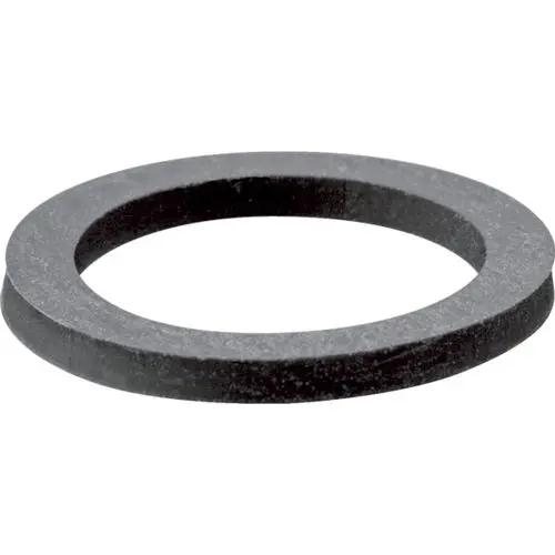 Flachdichtung von Geberit, ringförmiges gummiertes Element ohne zentrale Erhebung, dient zur Herstellung dichter Verbindungen in Rohrleitungen oder Installationen.